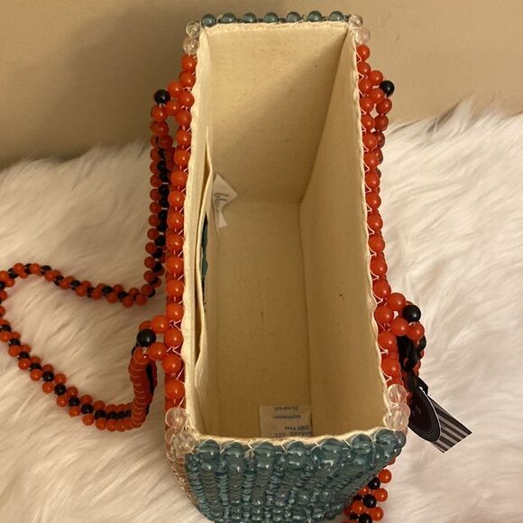 NWT Cynthia Rowley | Rare Watermelon Acrylic Beaded Tote Shoulder Bag 🍉 - Picture 10 of 13